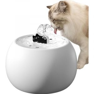 Fontaine d'eau de chat en c&eacute;ramique -50oz / 1.5L Fontaine de chat pour boire- Fontaine d'eau pour chats &agrave; l'int&eacute;rieur - bol de distributeur d'eau