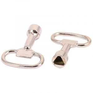 2Pcs Clé Triangle Poubelle Clé douille pour 8mm Triangulaire Panneau Serrure Armoire