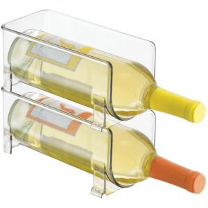 [JAMAIS UTILIS&Eacute;] Range-Bouteilles (Lot de 2) &ndash; casier &agrave; Bouteilles empilable en Plastique pour Bouteilles de vin, Sodas ou Autres Boissons &ndash; &eacute;tag&egrave;re