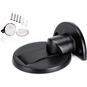 Shmshng - Butée de porte magnétique, butée de porte à fixer au sol, fermeture magnétique et souple invisible et robuste, butée de porte en acier