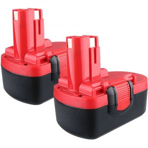 2x 4.8Ah BAT181 Batterie remplacement pour Bosch BAT189 , BAT180, BAT189,BAT026,BAT160,BAT025 pour outil électrique (4800 mAh, NiMH, 18 v) psr 18