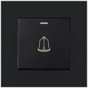 Bouton de sonnette ext&eacute;rieur, interrupteur de sonnette 220-250V avec panneau en verre tremp&eacute;. Ce bouton poussoir de carillon &eacute;tanche fonctionne sans