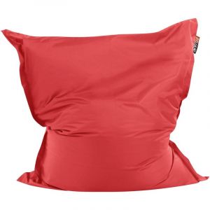 Housse de Pouf Grande Taille avec Fermeture Éclair Imperméable Durable Intérieur Extérieur 140 x 180 cm en Nylon Rouge Fuzzy