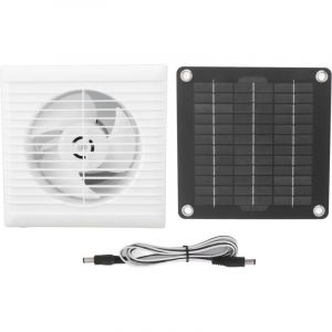 Ventilateur d'extraction solaire IP67 &eacute;tanche 6 pouces s&ucirc;r 10W 12V ventilateur de panneau solaire pour poulailler hangar maison pour animaux de