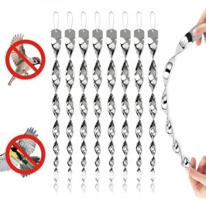 Répulsif à oiseaux en spirale Répulsif à oiseaux en spirale réfléchissant Répulsif à oiseaux en plastique Tige en spirale Épouvantail Répulsif à