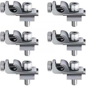 Shining House - Pince de mise à la terre, 6 pièces, Clips de mise à terre pour panneau solaire, Aluminium lug standard, Support de montage pour