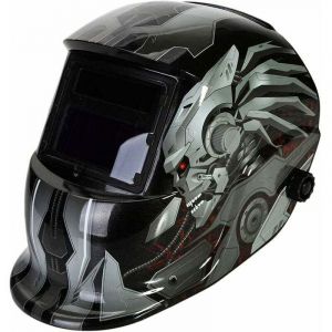 Casque de soudage automatique casque de soudage avec 2 lentilles et 2 capteurs de filtre dimmable din9 13 pour soudage &agrave; l'arc MIG TIG MAG