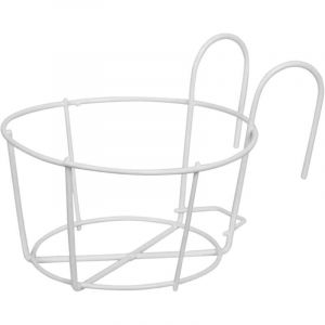 Garde-Corps jardini&egrave;res Porte-Pot de Fleur Ronde cl&ocirc;ture &eacute;tag&egrave;re conteneur Fer Art paniers Suspendus Fer Art Support pour ext&eacute;rieur Balcon Pont