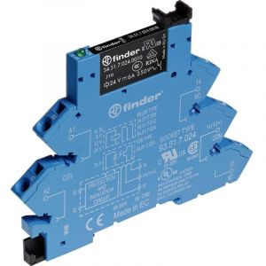 38.61.0.024.4060 Interface relais 24 v dc/ac 6 a 1 inverseur (rt) 1 pc(s) - Finder