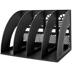 Fitags - Classeur de bureau, Sturdy Desktop Magazine &agrave; 4 sections Supports en plastique Cadres Diviseurs de fichiers Pr&eacute;sentoir pour classeurs de