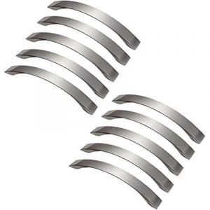 Lot de 10 poignee de meuble cuisine - chromées- Poignées de porte Nickel Brossé poignee de cuisine poignée cuisine inox entraxe 128mm