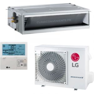 Climatiseur Gainable R&eacute;versible LG Haute Pression A+/A+ 30000 BTU / 7.5 kW Inverter (UM30F.N10 + UUB1.U20)