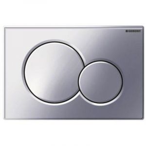 Plaque de d&eacute;clenchement double touche sigma 01 chrom&eacute; brillant, compatible b&acirc;ti sigma duofix up 320 et 720 (115.770.21.5) - Geberit