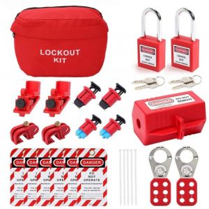 Jeffergarden Kit de Cadenas D'étiquetage de Verrouillage électrique, Loto D'étiquettes de Loto de Verrouillage de Disjoncteur Chimique Industriel