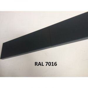 Alucouleur - Bande de Rive Aluminium Gris Anthracite ral 7016 (1 pli, retour 25 mm, ep 1mm) Hauteur : 60 mm