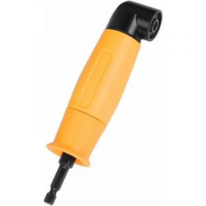 Ersandy - 90 Degrés Perceuses à Angle Droit Adaptateur Jaune Tournevis a Renvoi d'Angle Coudé 6.35mm Tige Hexagonale Pilote et Tournevis Drill