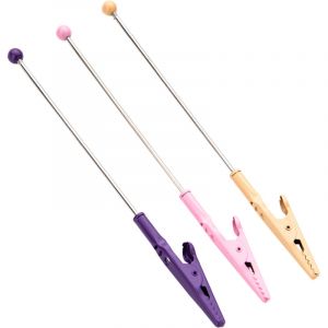 Pince crocodile multicolore en fil m&eacute;tallique, pince m&eacute;mo en m&eacute;tal, pince crocodile &agrave; longue queue, pince photo, pince &agrave; cartes, accessoires de