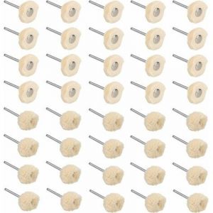 40 Pcs Roues de Polissage Dremel en Coton Tampon à Polir Pour Nettoyage Bijoux Collier Boucle d'Oreille Bracelet et Surface Métallique et Marbre