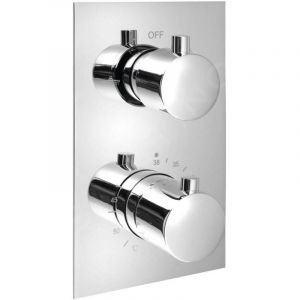 Sapho - Kimura - Mitigeur thermostatique de douche encastr&eacute;, 2 sorties, chrome KU382