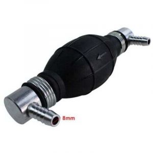 Pompe Poire d'Amor&ccedil;age pour Syst&egrave;me Alimentation Carburant Gasoil Essence Diesel 8mm Coude 90&deg; Universel