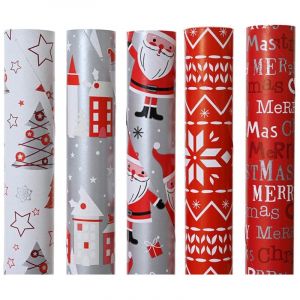 1 Rouleau De Papier D'emballage De No&euml;l, Motif Suivant Arrivage