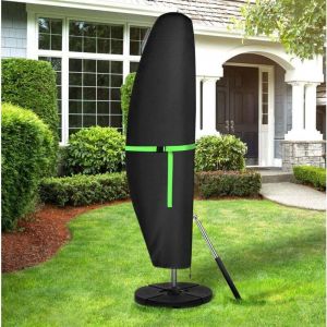 Vtizikl Housse de parasol avec manche, protection UV, coupe-vent, anti-poussi&egrave;re, imperm&eacute;able, avec fermeture &eacute;clair, 210 x 45 x 72/32 cm