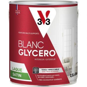 V33 - Peinture intérieur/extérieur Glycéro monocouche Blanc Satin 2,5L