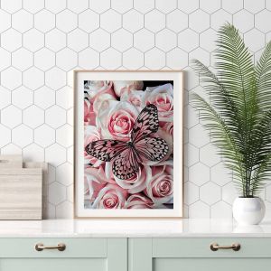 Peinture au diamant/Peinture au diamant 5D diy 30x40cm-Papillon rose