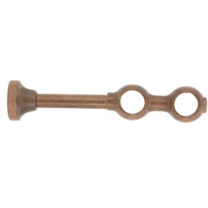 Ateliers 28 - Support de barre à rideau en chêne foncé inventiv - Ø28 double 150/215mm