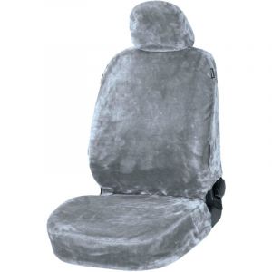 Walser - Housse de siège Teddy en fausse fourrure teddy vegan argent