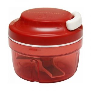 Hachoir manuel, mini hachoir à oignons manuel 300 ml, coupe-oignons manuel avec cordon de serrage, mixeur manuel avec 3 lames tranchantes, hachoir à