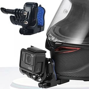 Support Casque de Moto Menton pour GoPro Hero 13 12 11 10 9/DJI Osmo Action 5 Pro 4 3/Osmo 360/Insta360 Ace Pro 2/GO Ultra, Casque Fixation