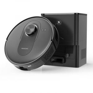 Proscenic - Q8 Max - Aspirateur robot laveur - 6000Pa - Station d'auto-vidage - 200 min d'autonomie - Navigation lidar - Noir