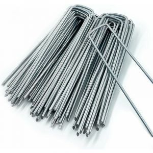 Piquet de Fixation pour Toile de Paillage,50 Piquets de Jardin en Forme de U,pour Bache Anti Herbes,Sardines Camping,Cl&ocirc;ture de Jardin,150 MM de