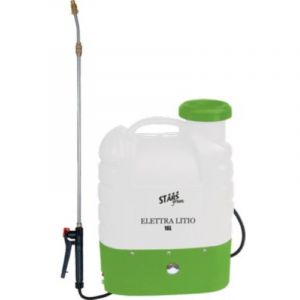 Pompe a' bandoulie're a' dos avec batterie au lithium 12V 8Ah pour pulve'risation e'lectrique 16 lt. avec lance te'lescopique Bianco Litio