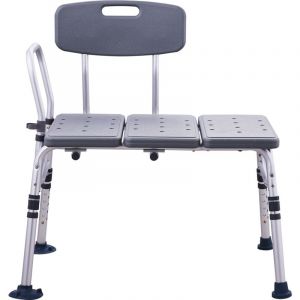 Mophorn - Banc de transfert pour baignoire, siège de douche réglable pour personnes âgées et handicapées, siège de bain antidérapant avec accoudoir