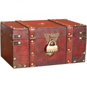 Coffre au Tresor Coffre Bois Coffres au Trésor en Bois Pirate Coffre au Trésor Boîte de Rangement Coffre au Trésor Coffre au Trésor en Bois avec