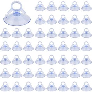 Ahlsen - Ventouse de 45mm Mini Ventouse 50 Pièces Carrosserie Ventouse en Plastique pvc Sans Crochets Ventouse Transparente en Caoutchouc Ventouse