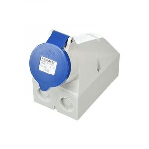 Mennekes - 420 interne de fixation prise murale avec double contact, protection ip 44, 6 heures terre position, 3 pôles, 32 a cour