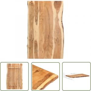 The Living Store Dessus de table Bois d'acacia massif 100x(50-60)x3,8 cm - Dessus De Table - Plateau De Table - Bois D'acacia - Meuble De Salle &agrave;