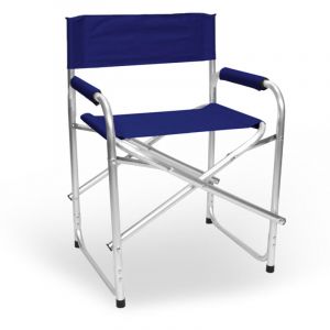 Chaise pliante relax Regista en aluminium avec revêtement en textilene bleu