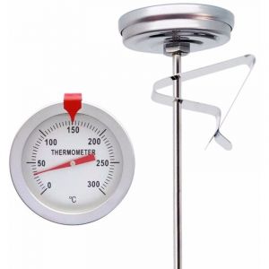Thermom&egrave;tre de Four Professionnel en Acier Inoxydable avec Longue sonde de temp&eacute;rature (30 cm), pi&egrave;ce de Rechange pour Four &agrave; Pizza, Four &agrave; Bois,