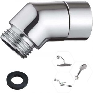 Adaptateur de Douchette &agrave; Main 135 Degr&eacute;s 1/2" Coude Inclinaison Adaptateur De Pommeau De Douche Coude pour Douchette en Cuivre Tuyau de Douche