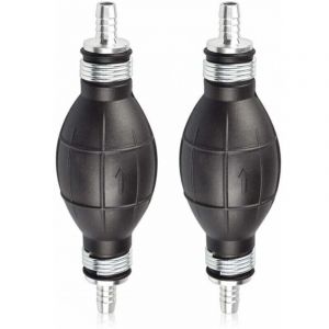 6mm Pompe &agrave; Main Essence en Caoutchouc - Poire d'Amor&ccedil;age Carburant pour Voitures, Motos et Bateaux (Noir) - Pompe Manuelle de Transfert