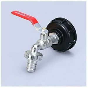 Robinet Cuve 1000L Robinet Recuperateur Eau De Pluie, Adaptateur De R&eacute;servoir d'eau IBC 1/2" Double Robinet Recuperateur Eau De Pluie,Robinet en