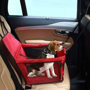 Si&egrave;ge rehausseur de voiture pour chien ou chat, sac de voiture pour chien, housse de rehausseur imperm&eacute;able en tissu Oxford (rouge)