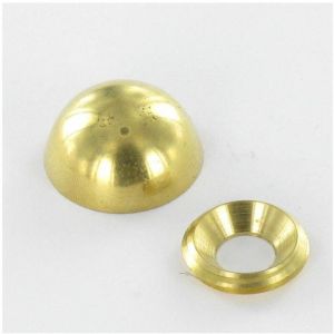 Rosace ronde ou cache vis (1 rosace et 1 cuvette de vis) Laiton Diamètre 15 Pour Vis M5-10 pièces