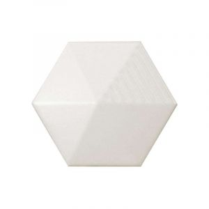Eiffel Art Construction - Carrelage mur hexagonal à relief uni blanc 12,4x10,7 cm magical umbrella white matt
