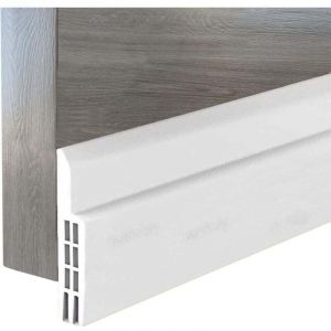 Bas de Porte Anti Froid, Isolant Porte Anti Bruit, Joint Porte Garage Calfeutrage Adhesif Isolant Silicone, Boudin de Porte Stop Froid Caoutchouc,