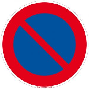 Panneau de Signalisation Autocollant. Panneau Interdiction. Panneau Parking, Panneau d'information Adhésif souple - Stationnement interdit picto